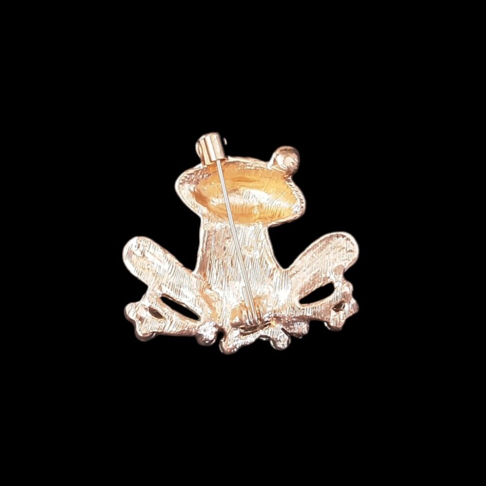 Colorful Rhinestone Frog Brooch Pin *NEW* - Picture 2 of 2